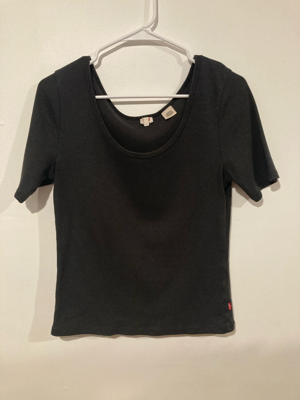 Levi's Charcoal Grey Scoop Neck Short Sleeve Tee